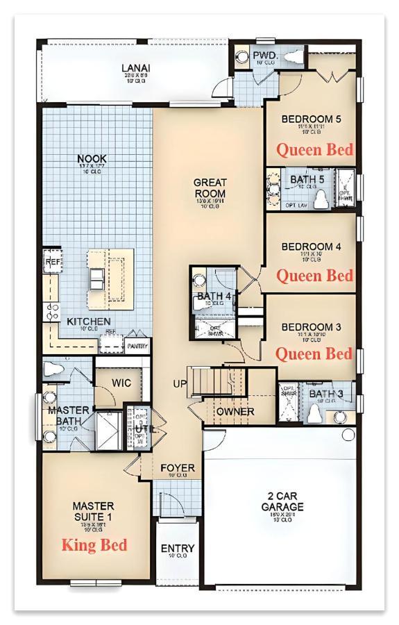 Luxury 12 Bedrooms Pool House 10 Min To Disney4630 Kissimmee Esterno foto